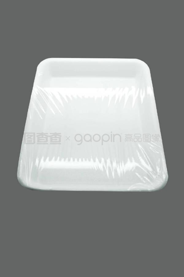 包装的白色泡沫塑料食品托盘